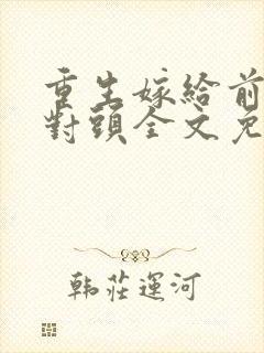 重生嫁给前夫死对头全文免费阅读