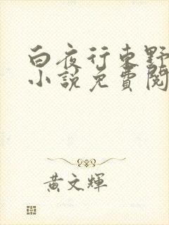 白夜行东野圭吾小说免费阅读全文