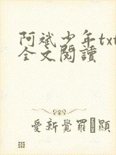 阿斌少年txt全文阅读