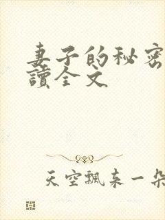妻子的秘密免费读全文