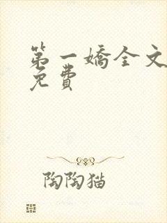 第一娇全文阅读免费封面