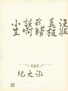 小说我真没想重生啊精校版封面