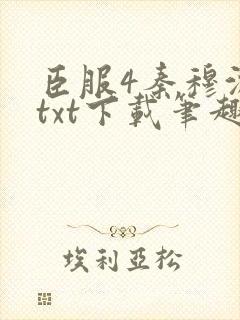 臣服4秦穆沈流txt下载笔趣阁