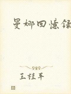 曼娜回忆录小说封面
