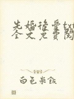 先婚后爱txt全文免费阅读