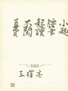 直不起腰小说免费阅读笔趣阁无弹窗