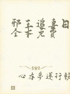邪王追妻日日忙全本免费