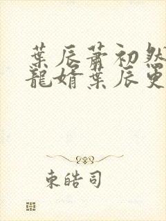 叶辰萧初然上门龙婿叶辰更新