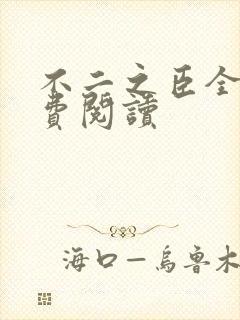 不二之臣全文免费阅读