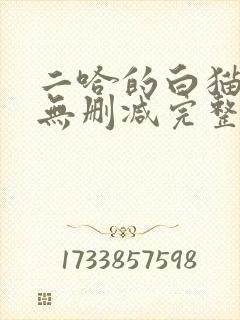 二哈的白猫师尊无删减完整版