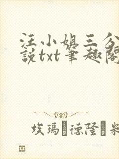 汪小姐三分钟小说txt笔趣阁封面