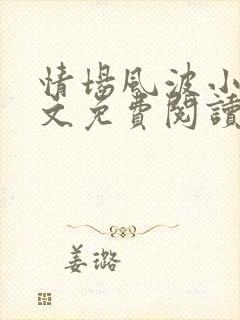 情场风波小说全文免费阅读最新章节封面