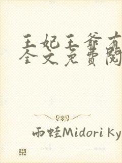 王妃王爷有喜了全文免费阅读