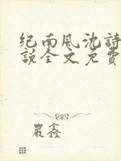 纪南风沈诗澜小说全文免费阅读