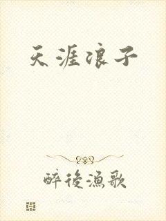 天涯浪子封面