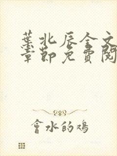 叶北辰全文最新章节免费阅读小说