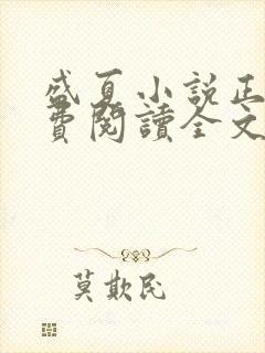 盛夏小说正版免费阅读全文无弹窗