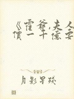《霍爷,夫人出价一千亿要离婚》