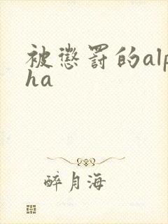 被惩罚的alpha封面