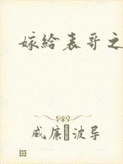嫁给表哥之后封面