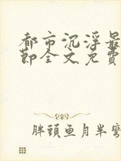 都市沉浮最新章节全文免费阅读