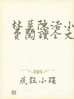 林蔓陈浩小说免费阅读全文最新章节封面