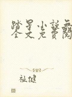 踏星小说无弹窗全文免费阅读