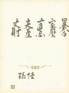 丈夫有家暴离婚财产怎么分