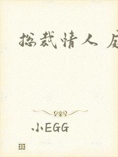 总裁情人 庭妍封面