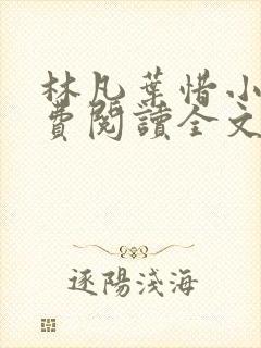 林凡叶惜小说免费阅读全文最新8547封面
