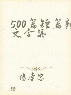 500篇短篇辣文合集封面