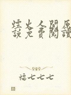 烟火人间原著小说免费阅读