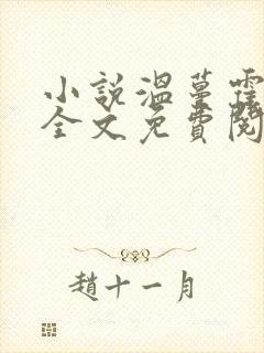 小说温蔓霍绍霆全文免费阅读封面