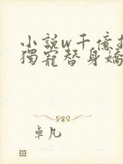 小说w千亿总裁独宠替身娇妻》