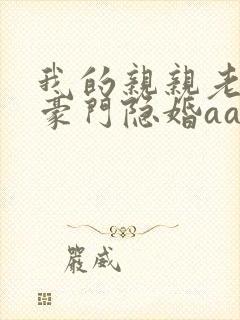 我的亲亲老婆之豪门隐婚aa制