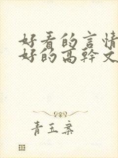 好看的言情文笔好的高干文封面