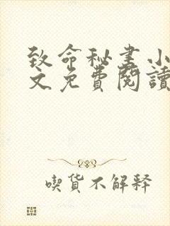 致命秘书小说全文免费阅读无弹窗