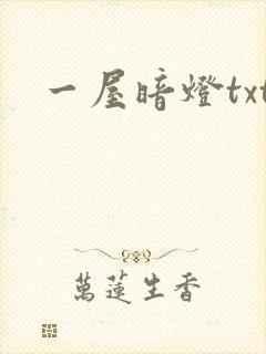 一屋暗灯txt