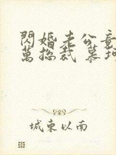 闪婚老公竟是亿万总裁 慕珂瑶封面