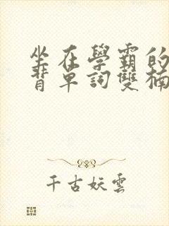 坐在学霸的鸡上背单词双楠封面