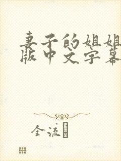 妻子的姐姐完整版中文字幕封面