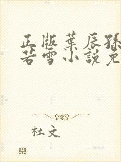 正版叶辰孙怡夏若雪小说免费阅读