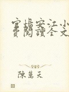 官场安江小说免费阅读全文