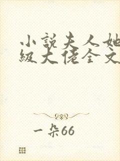 小说夫人她是满级大佬全文阅读
