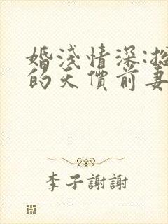 婚浅情深:总裁的天价前妻