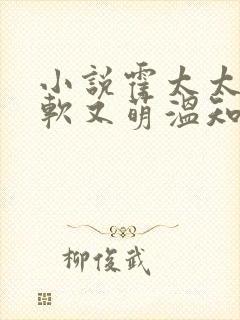 小说霍太太她又软又萌温知羽免费封面