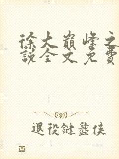 徐大巅峰之路小说全文免费阅读