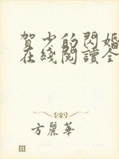 贺少的闪婚暖妻在线阅读全文