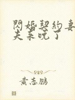 闪婚契约妻:为夫来晚了封面