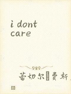 i dont care封面